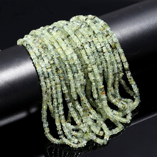 Prehnite Heishi Washer Beads Natural Prehnite Washer Beads Excellent Quality 16 Inch Heishi Washer Prehnite Beads for Jewelry Making Craft