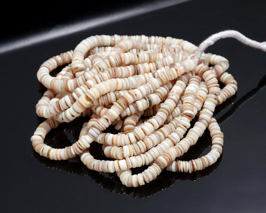 Mother of Pearl Heishi Washer Beads Natural MOP Heishi 7 MM Washer Beads Natural Mother of Pearl Beads for Designer Handmade Jewelry Craft