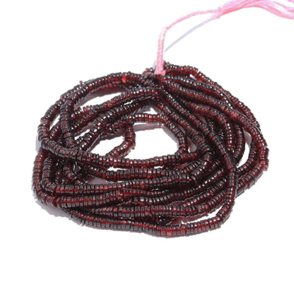 Garnet Heishi Washer Beads Natural Garnet Heishi Washer Beads Excellent Quality 16 Inch Heishi Washer Garnet Beads for Jewelry Making Craft