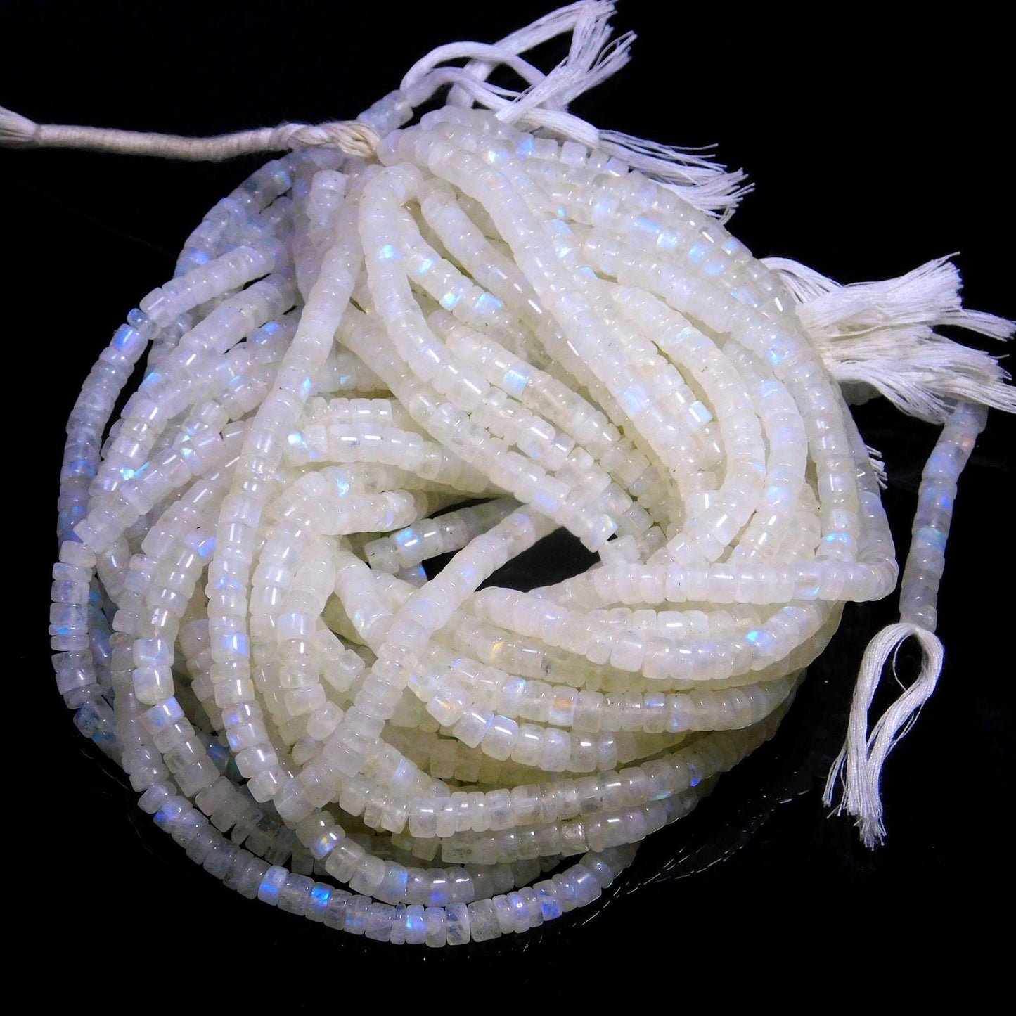 White Rainbow Heishi Washer Beads 6 MM Natural White Rainbow Heishi Washer Beads AAA Quality 13 Inch Heishi Washer Beads for Jewelry Craft