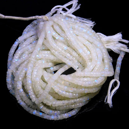White Rainbow Heishi Washer Beads 6 MM Natural White Rainbow Heishi Washer Beads AAA Quality 13 Inch Heishi Washer Beads for Jewelry Craft