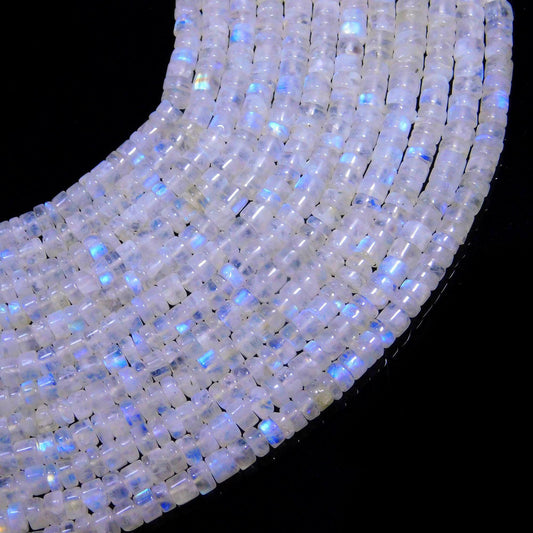 White Rainbow Heishi Washer Beads 6 MM Natural White Rainbow Heishi Washer Beads AAA Quality 13 Inch Heishi Washer Beads for Jewelry Craft