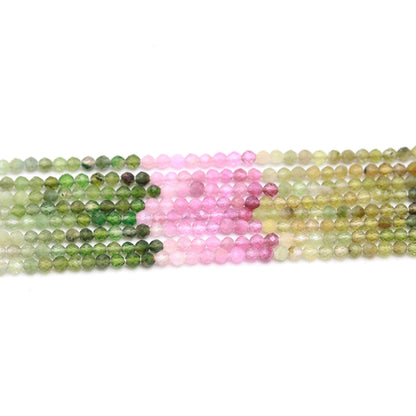 Multi Tourmaline Faceted Round Beads Super Quality Natural  Multi Tourmaline Round Beads 2.40 MM Tourmaline Beads for Jewelry Making Craft