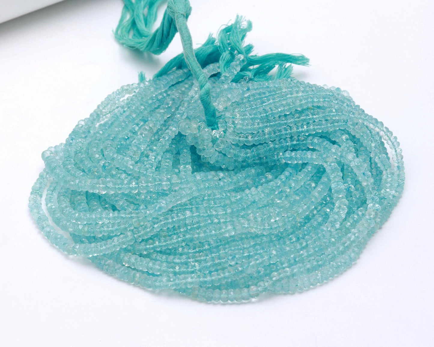 100% Natural Blue Topaz Faceted Rondelle Beads, Geniun 5-6 MM Sky Blue Topaz Beads,  Rare BT Rondelle Beads Faceted Blue Topaz Rondelle Bead