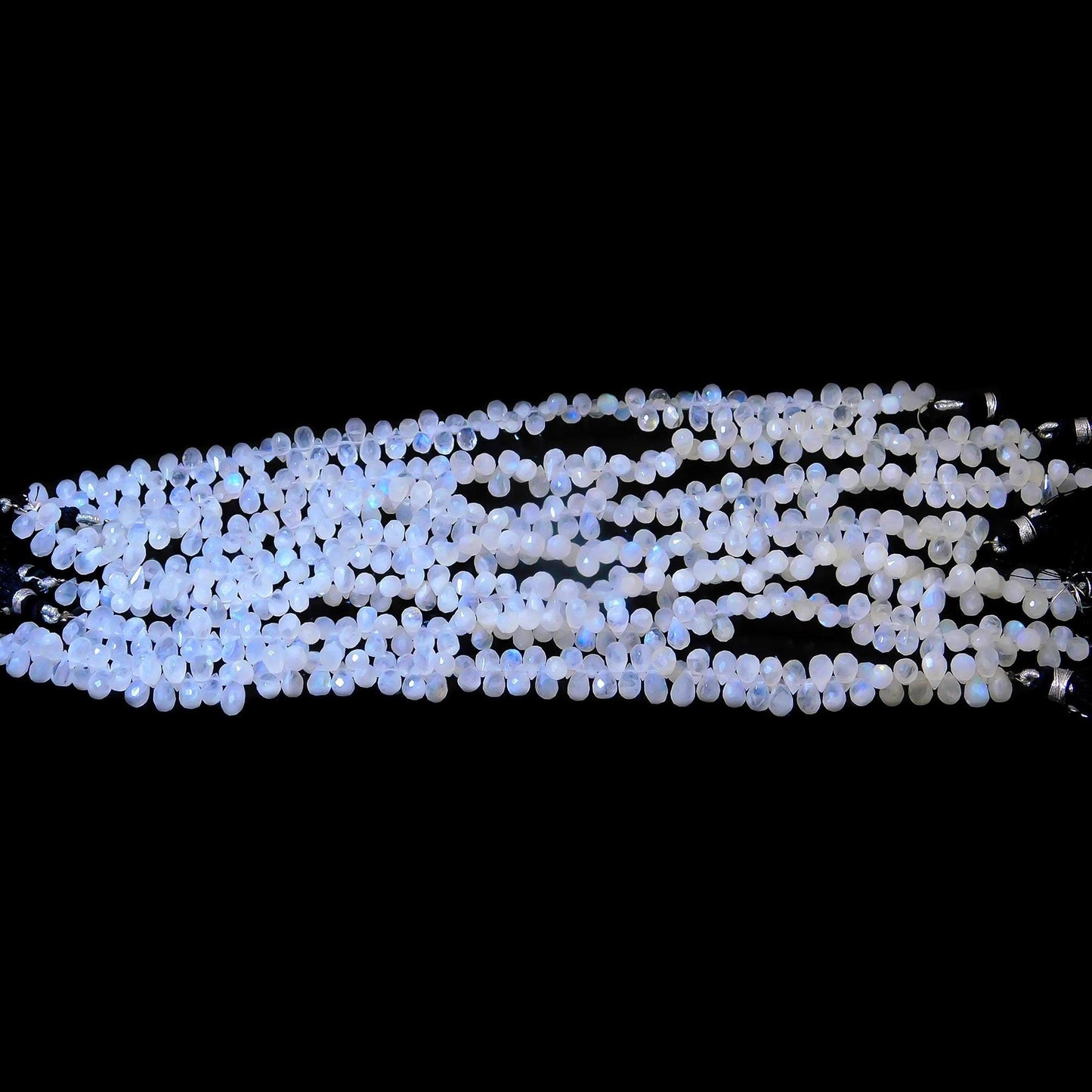 White Rainbow Faceted Tear Shape Beads Natural White Rainbow Tear Shape 4x6 MM Briolettes for Designer Jewelry Necklace Pendant Making Craft