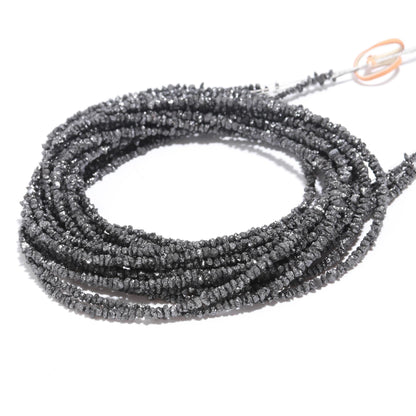 Black Diamond Uncut Beads Natural Diamond Raw Beads 2.5-3.5 MM Natural Black Diamond Raw Uncut Chips Beads for Designer Jewelry Making Craft