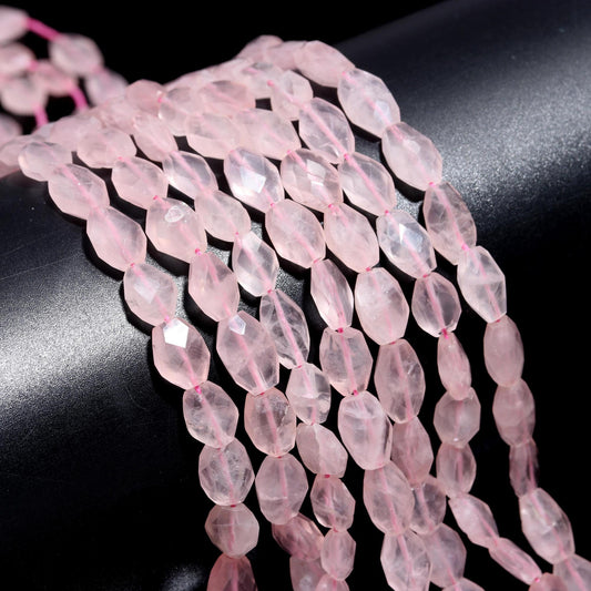 Rose Quartz Oval Shape Beads Natural Rose Quartz Oval Shape Gemstone Faceted Beads for Designer Jewelry Necklace Pendant Earrings Making