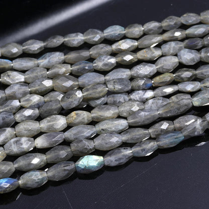 Labradorite Oval Shape Beads Flashy Labradorite Faceted Oval Shape Natural Black Moonstone for Handmade Jewelry Necklace Earrings Making