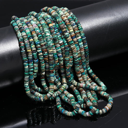 Chrysocolla Heishi Washer Beads Natural Crysocolla Washer Beads AAA Quality 16 Inch Heishi Washer Chrysocolla Beads for Jewelry Making Craft