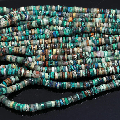 Chrysocolla Heishi Washer Beads Natural Crysocolla Washer Beads AAA Quality 16 Inch Heishi Washer Chrysocolla Beads for Jewelry Making Craft