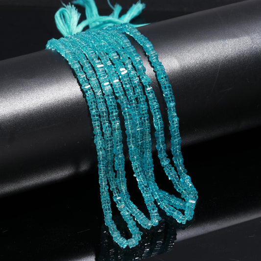 Neon Apatite Heishi Washer Beads Excellent Quality Natural Neon Apatite Washer Beads 15 Inch Heishi Washer Neon Apatite Bead for Jewelry