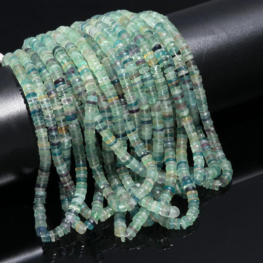 Multi Fluorite Heishi Washer Beads Excellent Quality Natural Green Fluorite Beads Fluorite Heishi Washer Beads 17 Inch Fluorite for Jewelry