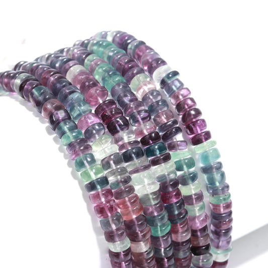 Fluorite Mix Heishi Washer Beads Natural Fluorite Mix Heishi Washer Beads AAA Quality 13 Inch Heishi Washer Fluorite Mix Beads for Jewelry