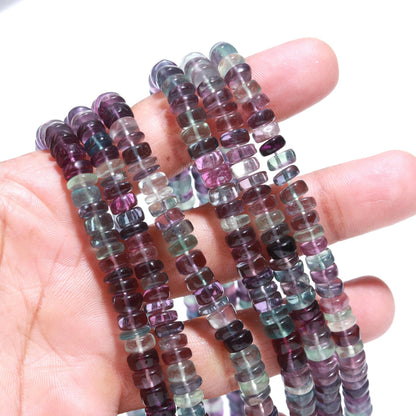 Fluorite Mix Heishi Washer Beads Natural Fluorite Mix Heishi Washer Beads AAA Quality 13 Inch Heishi Washer Fluorite Mix Beads for Jewelry