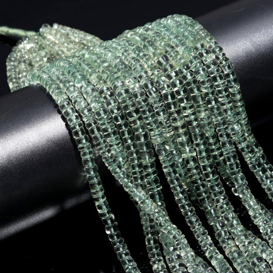 Green Amethyst Heishi Washer Natural Beads Green Amethyst Heishi Washer Beads AAA Quality 13 Inch Heishi Washer Amethyst Beads for Jewelry