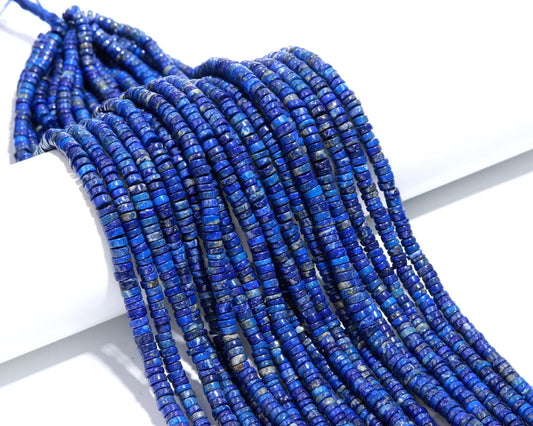 Lapis Lazuli Heishi Washer Beads Natural Lapis Lazuli Heishi Washer Beads AAA Quality 16 Inch Heishi Washer Lapis Lazuli Beads for Jewelry