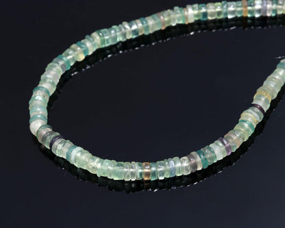 Multi Fluorite Heishi Washer Beads Excellent Quality Natural Green Fluorite Beads Fluorite Heishi Washer Beads 16 Inch for Jewelry Making