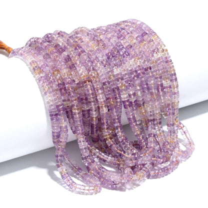 Ametrine Heishi Washer Beads Purple Gold Ametrine Beads Heishi Natural Ametrine 5-6 MM Heishi Washer Beads for Jewelry Necklace & Bracelet