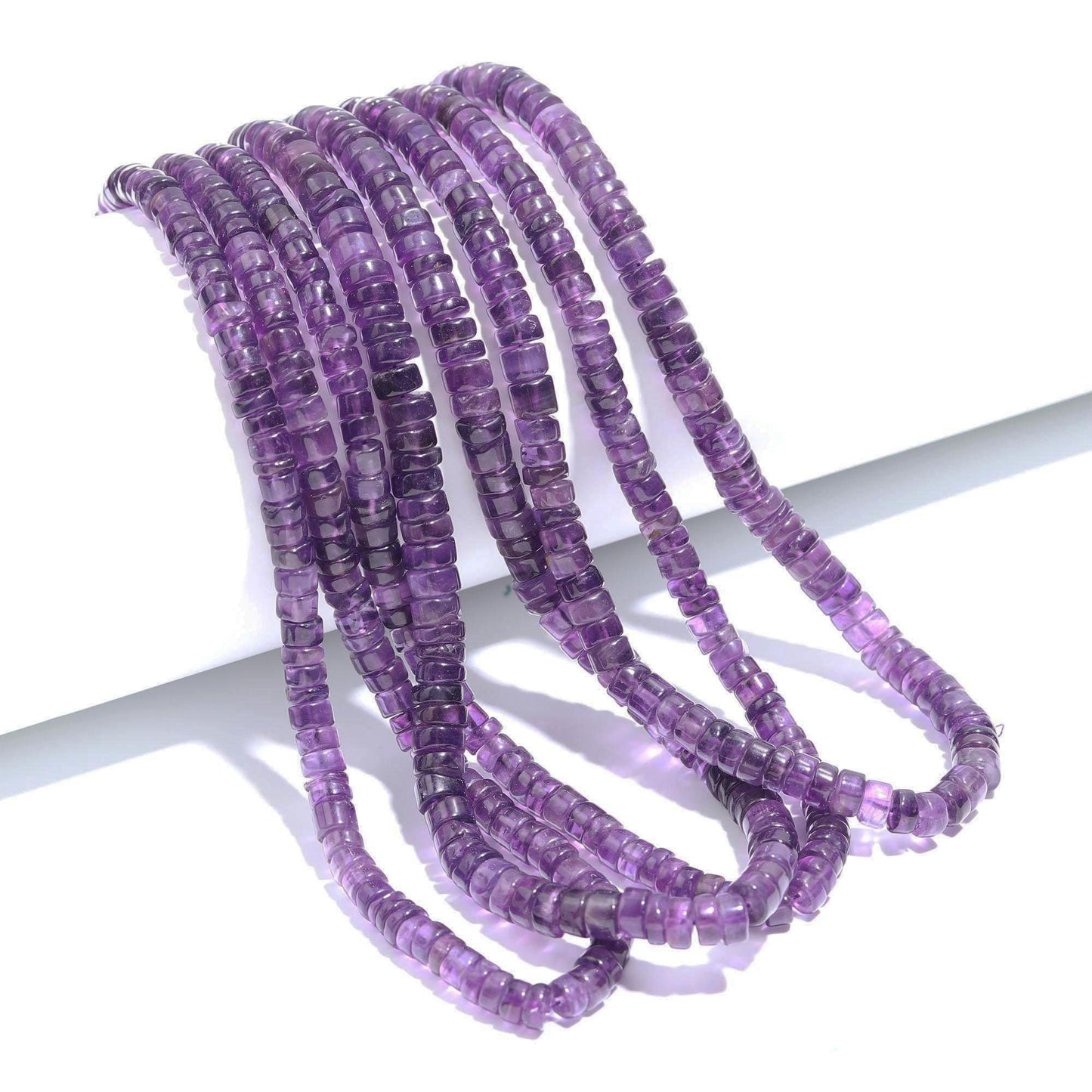 Amethyst Heishi Washer Beads Deep Blue Amethyst Tyre Beads 6-7 MM Natural Amethyst Heishi Washer for Designer Jewelry Necklace & Bracelet