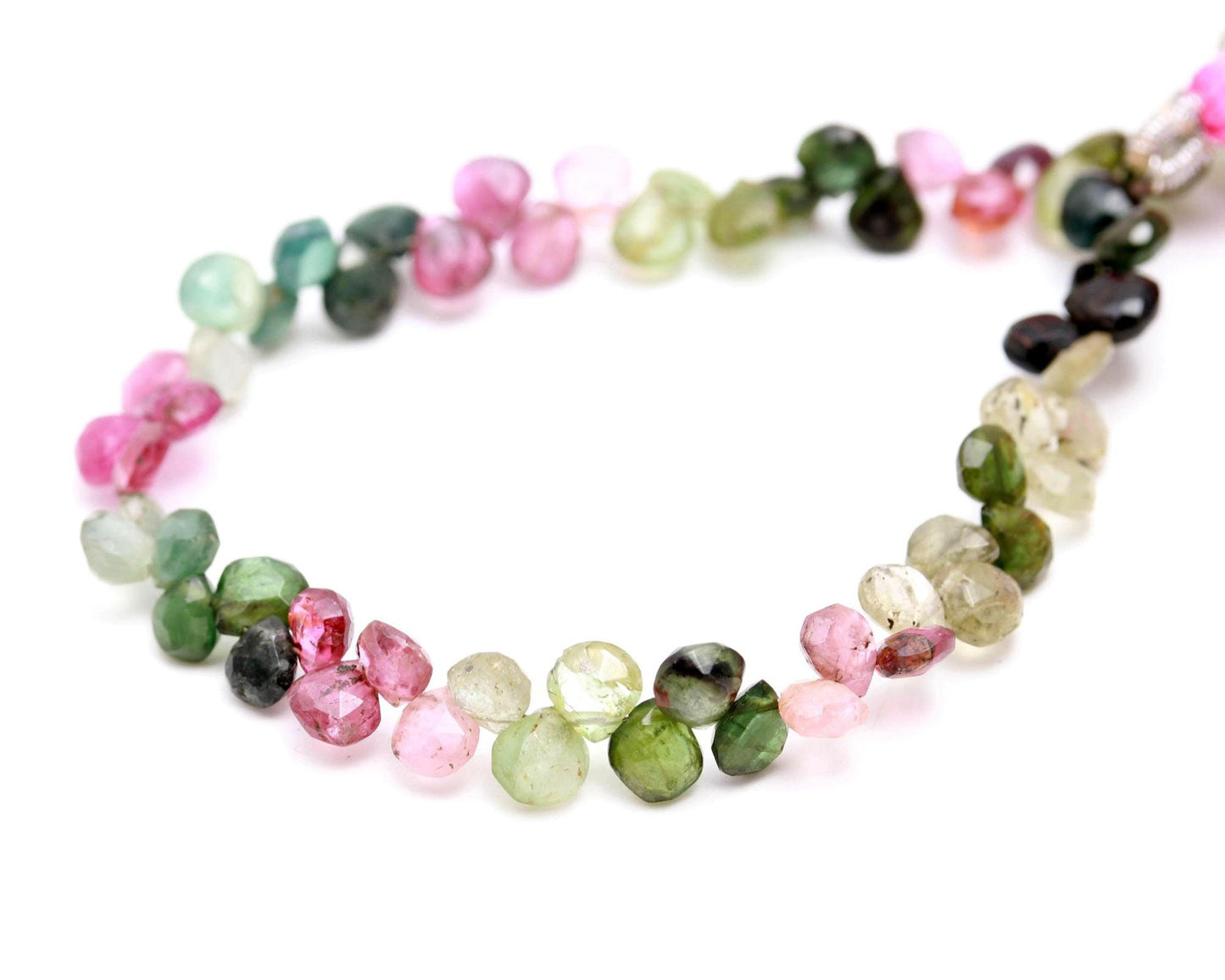Multi Tourmaline Faceted Heart Beads Natural Multi Tourmaline Heart Briolette's 4x6 MM Natural Tourmaline Beads for Jewelry Making Craft