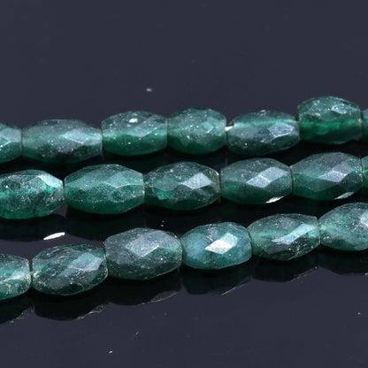 Green Aventurine Oval Shape Beads Natural Green Aventurine Faceted Gemstone Beads for Designer Jewelry Necklace Earrings Bracelet Making