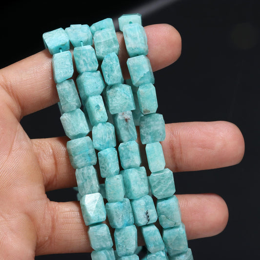 Amazonite Faceted Tumble Beads Natural Amazonite Faceted Gemstone Nuggets Beads for Designer Jewelry Necklace Pendant Earrings Making Craft