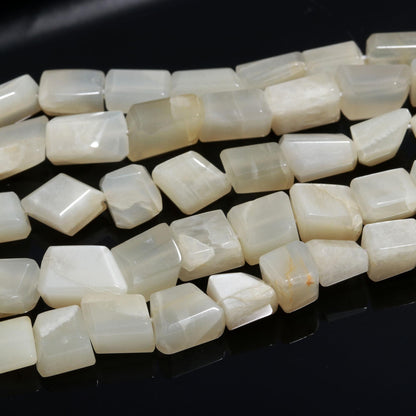 White Moonstone Faceted Tumble Beads Natural White Moonstone Gemstone Nuggets Beads for Handmade Designer Jewelry Necklace Earrings Making