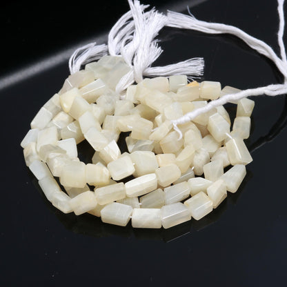 White Moonstone Faceted Tumble Beads Natural White Moonstone Gemstone Nuggets Beads for Handmade Designer Jewelry Necklace Earrings Making