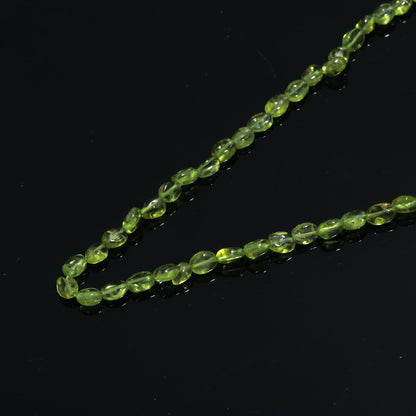 3 Strands Peridot Smooth Oval Beads 5x7-6x8 MM AAA Natural Peridot Oval Beads Parrot Green Peridot Oval Beads for Designer Jewelry Craft