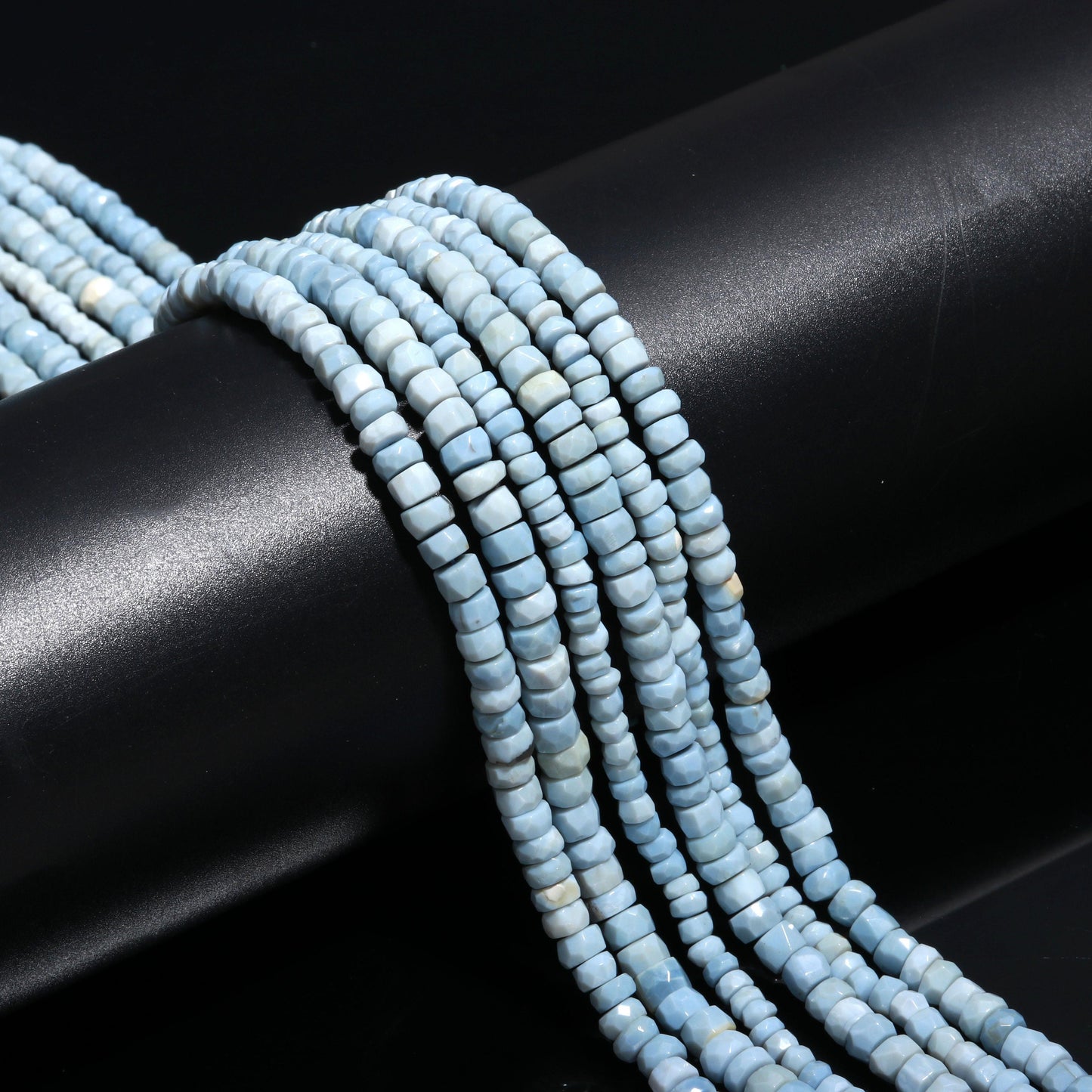 Blue Opal Rondelle Beads Natural Blue Opal Faceted Rondelle 5-6 MM Beads for Designer Jewelry Necklace Pendant Bracelet Making and Reselling
