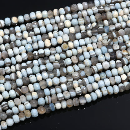 Boulder Opal Faceted Rondelle Beads Natural Boulder Opal 6-7 MM Rondelle Gemstone Beads for Designer Handmade Jewelry Necklace Making Craft