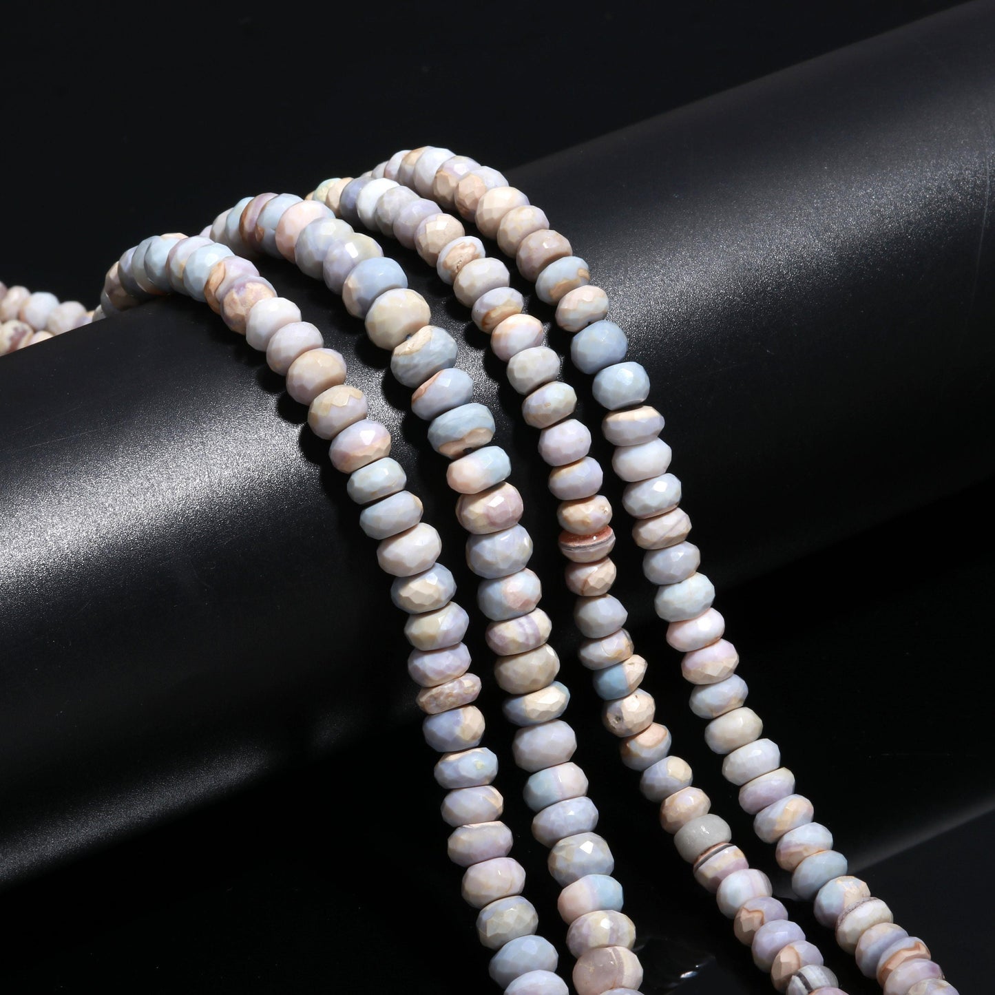 Lavender Opal Faceted Rondelle Beads Natural Lavender Opal 8 MM Rondelle Gemstone Beads for Designer Handmade Jewelry Necklace Making Craft