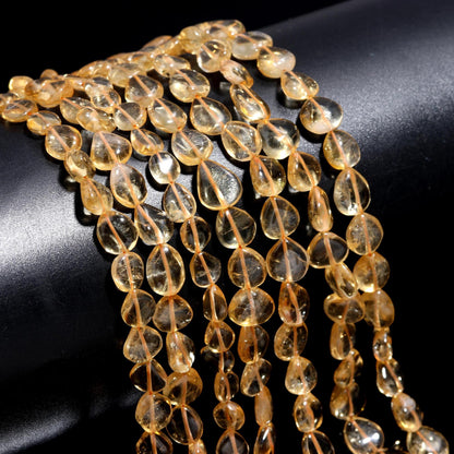 Citrine Smooth Heart Shape Beads AAA+ Natural 12" Citrine Heart Beads 7x9 MM & 9X11 MM Citrine Plain Heart Shape for Designer Jewelry Making