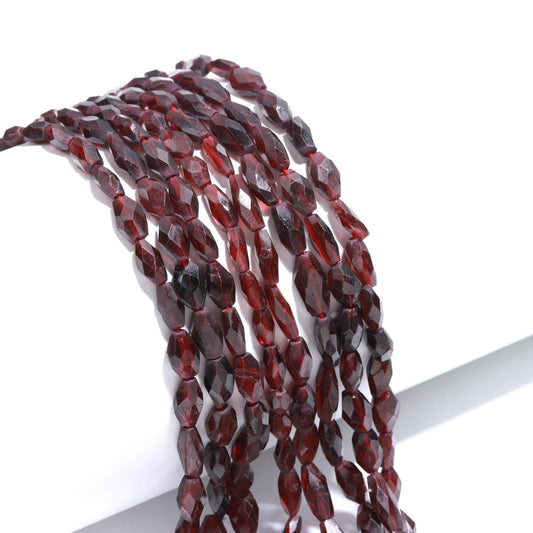 Garnet Oval Shape Beads Natural Garnet Faceted Oval Shape Gemstone Bead for Handmade Designer Jewelry Necklace Earrings Pendant Making Craft