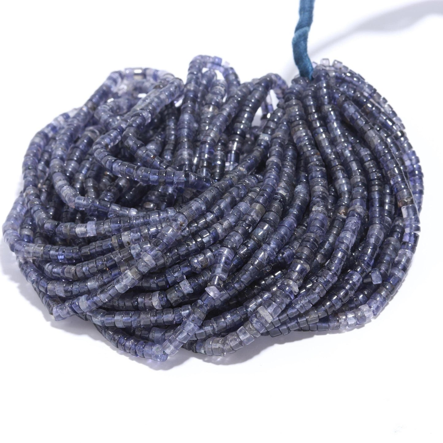 Iolite Heishi Washer Beads Excellent Quality Natural Iolite Washer Beads 16 Inch Heishi Washer Iolite Bead Wholesale Price Beads for Jewelry
