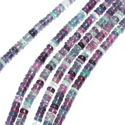 Fluorite Mix Heishi Washer Beads Natural Fluorite Mix Heishi Washer Beads AAA Quality 13 Inch Heishi Washer Fluorite Mix Beads for Jewelry