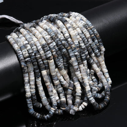 Dendrite Opal Tyre Shape Beads Dendrite Opal Wheel Shape Beads Dendrite Opal Heishi Tyre Beads Natural Dendrite Opal Beads for Jewelry Craft