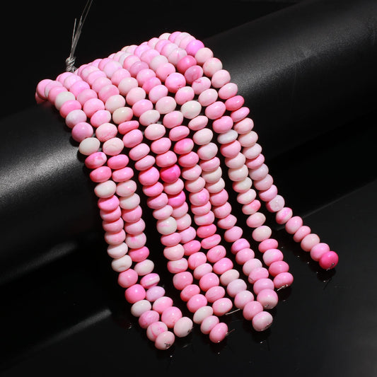 Shaded Pink Opal Smooth Rondelle Beads Pink Opal Opal 9-10 MM Rondelle Gemstone Beads for Handmade Designer Jewelry Necklace Bracelet Making