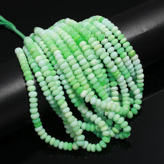 Shaded Green Opal Smooth Rondelle Beads Green Opal Shaded 8-9 MM Rondelle Gemstone Beads for Handmade Jewelry Necklace Bracelet Making Craft