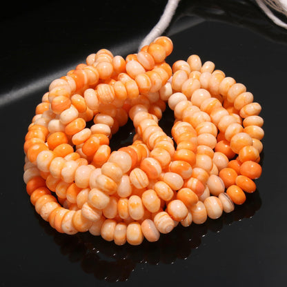 Orange Opal Smooth Rondelle Beads Fanta Opal Beads 8-9 MM Shaded Orange Opal Rondelle Beads for Designer Jewelry Necklace Bracelet Making