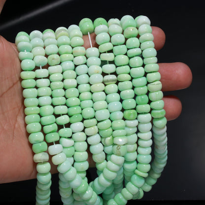 Green Opal Shaded Smooth Rondelle 8-9 MM Beads Green Opal Smooth Beads for Handmade Designer Jewelry Necklace Bracelet Making & Reselling