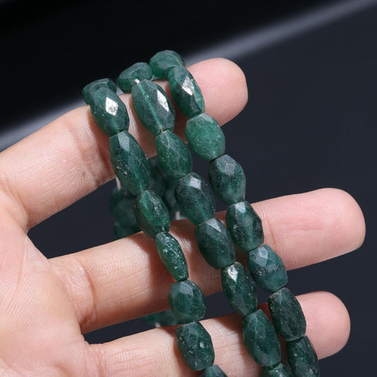 Green Aventurine Oval Shape Beads Natural Green Aventurine Faceted Gemstone Beads for Designer Jewelry Necklace Earrings Bracelet Making
