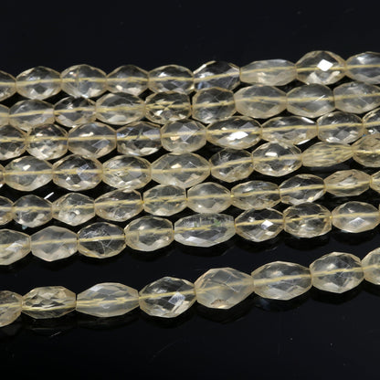 Lemon Quartz Beads Natural Lemon Quartz Oval Shape Faceted Gemstone Beads for Handmade Designer Jewelry Necklace Pendant Earrings Making
