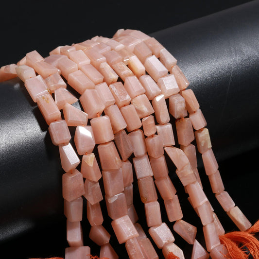 Peach Moonstone Faceted Tumble Beads Natural Peach Moonstone Gemstone Nuggets for Designer Jewelry Necklace Pendant Earrings Bracelet Making