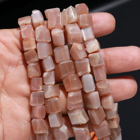 Chocolate Moonstone Faceted Tumble Beads Natural Chocolate Moonstone Gemstone Nuggets Beads for Designer Handmade Jewelry Making Craft
