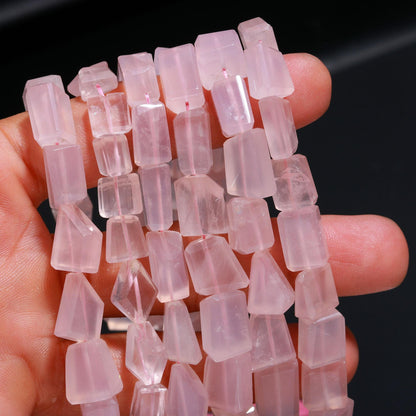 Rose Quartz Tumble Natural Rose Quartz Tumble Nuggets Fancy Shape Bead for Handmade Designer Jewelry Necklace Bracelet Earrings Making Craft
