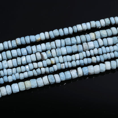 Blue Opal Rondelle Beads Natural Blue Opal Faceted Rondelle 5-6 MM Beads for Designer Jewelry Necklace Pendant Bracelet Making and Reselling