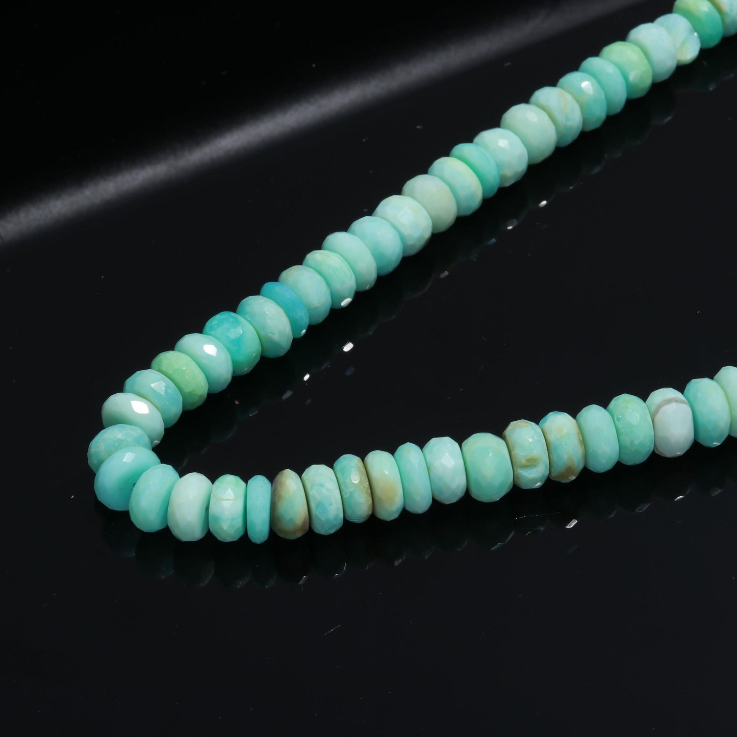 Peru Opal Faceted Rondelle Beads Natural Peru Opal 8 MM Rondelle Gemstone Beads for Designer Handmade Jewelry Necklace Bracelet Making Craft