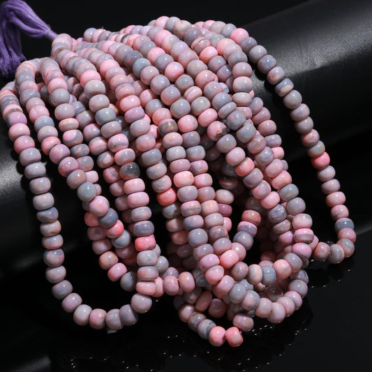 Lavender Opal Smooth Rondelle Beads Pink Purple Blue Opal Rondelle Beads 9 MM Opal Smooth Beads for Jewelry Necklace Bracelet Making Craft