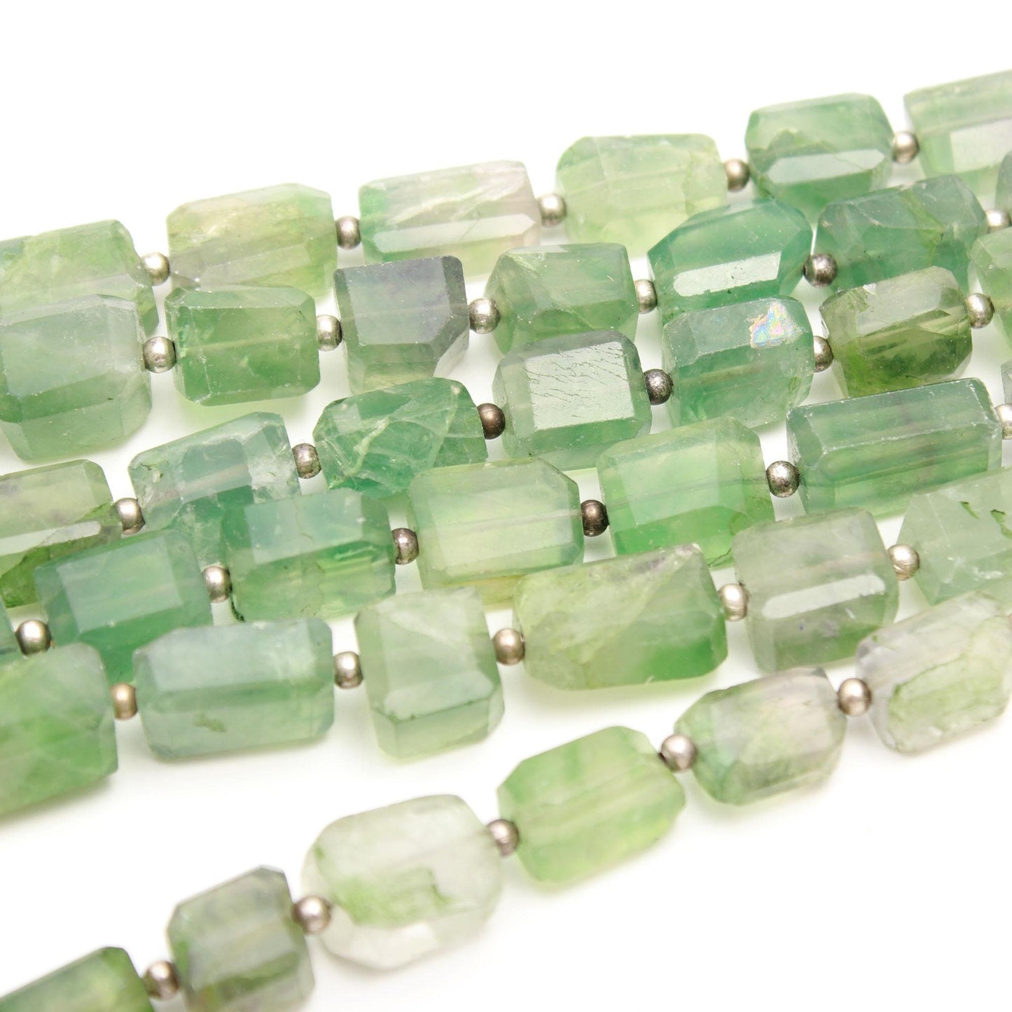 Natural Green Fluorite Tumble 8X14 MM 9" Strand Green Fluorite Nuggets Beads Natural Green Fluorite Tumble for Designer Jewelry Making Craft
